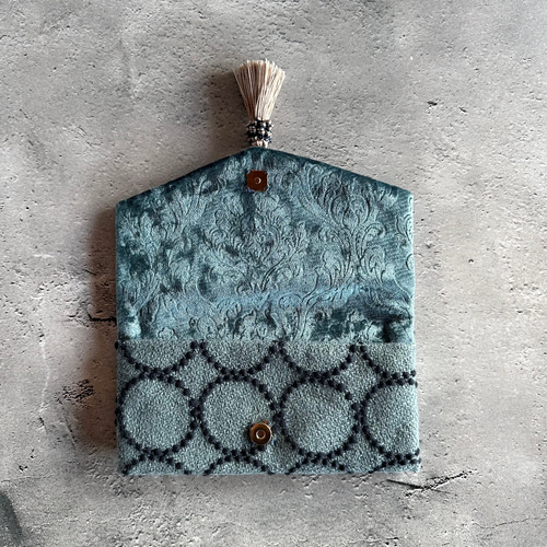 タロットケースにもなるハンドメイド袱紗 ミナペルホネン タンバリン