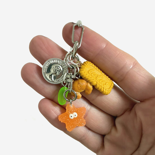じゃらじゃらキーホルダー】夏アクセサリー フェイクスイーツ グミ 星