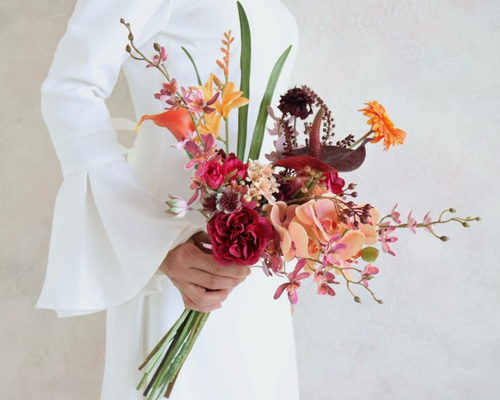 ブーケアート ダイカット色紙 フラワーブーケミニ Z&K ゼットアンドケイ 二