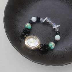 【和-なごみ-】翡翠色のブレスレットウォッチ 1枚目の画像