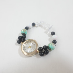 【和-なごみ-】翡翠色のブレスレットウォッチ 4枚目の画像