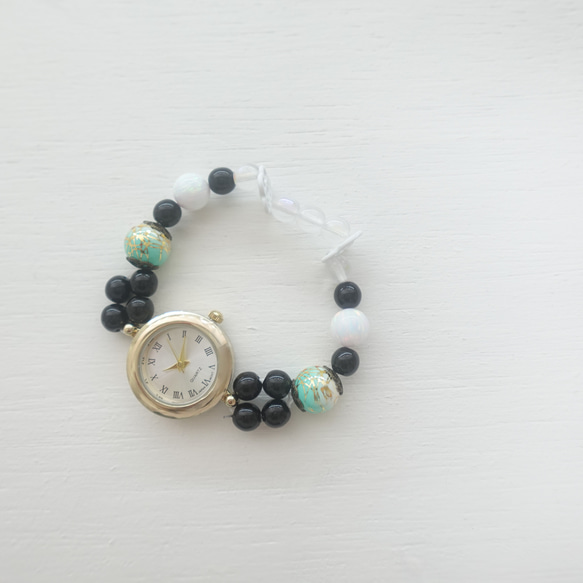 【和-なごみ-】翡翠色のブレスレットウォッチ 5枚目の画像