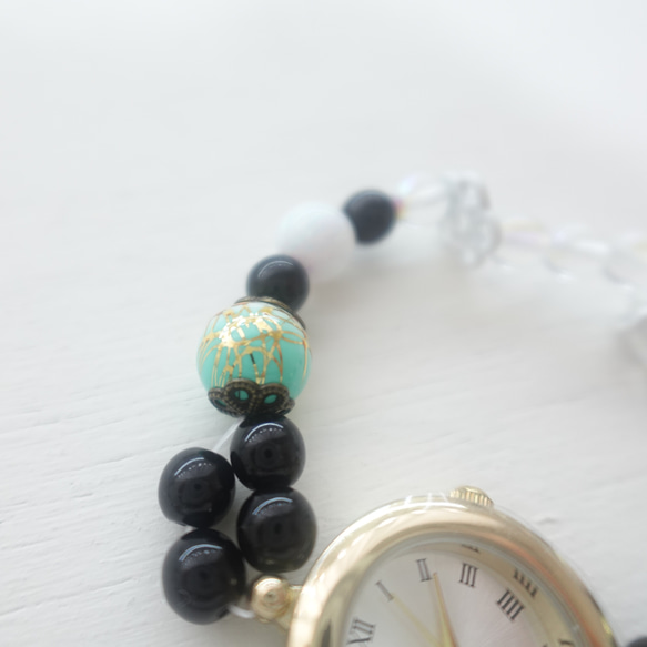 【和-なごみ-】翡翠色のブレスレットウォッチ 7枚目の画像