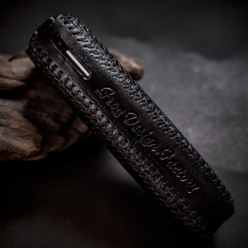 PloomAURA】プルームオーラ 本革製カバー “黒蛇” アイコスケース（iQOS