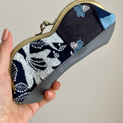 小さながま口財布＊mina perhonen 小花の刺繍が可愛いミナペルホネンの