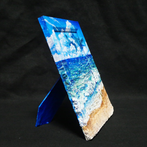 油絵 油彩 油彩画 絵 絵画 【夏の砂浜の海】ミニ絵画 絵画 HR 通販