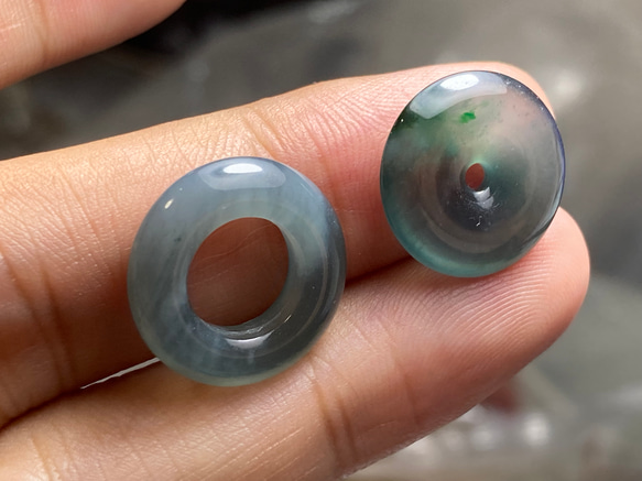 翡翠玉 RS11-98 氷種 花青 玉壁 平安守り ドグアテマラ産 A貨 本