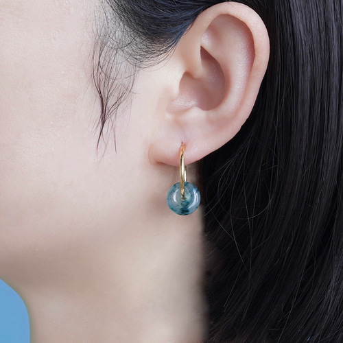 RS11-126 氷種 深青緑飃雪花 玉壁 平安守り グアテマラ産 A貨 本