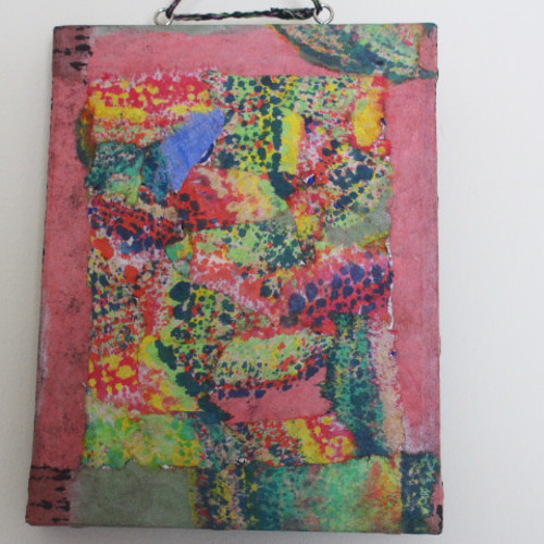 和紙ちぎり絵アート＜心象1＞壁掛けタイプ。FOサイズ 送料無料。 切り