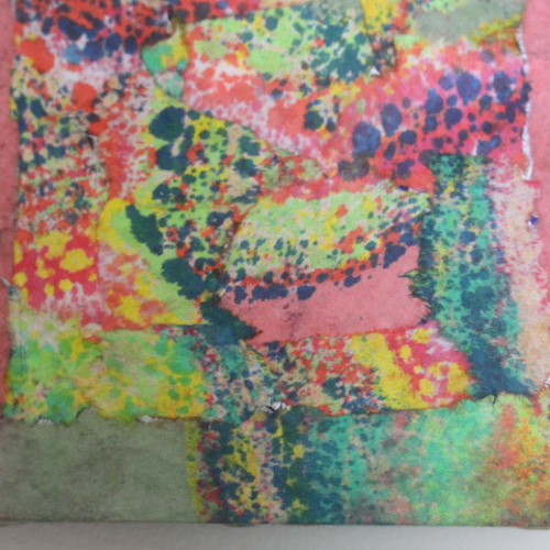 和紙ちぎり絵アート＜心象1＞壁掛けタイプ。FOサイズ 送料無料。 切り