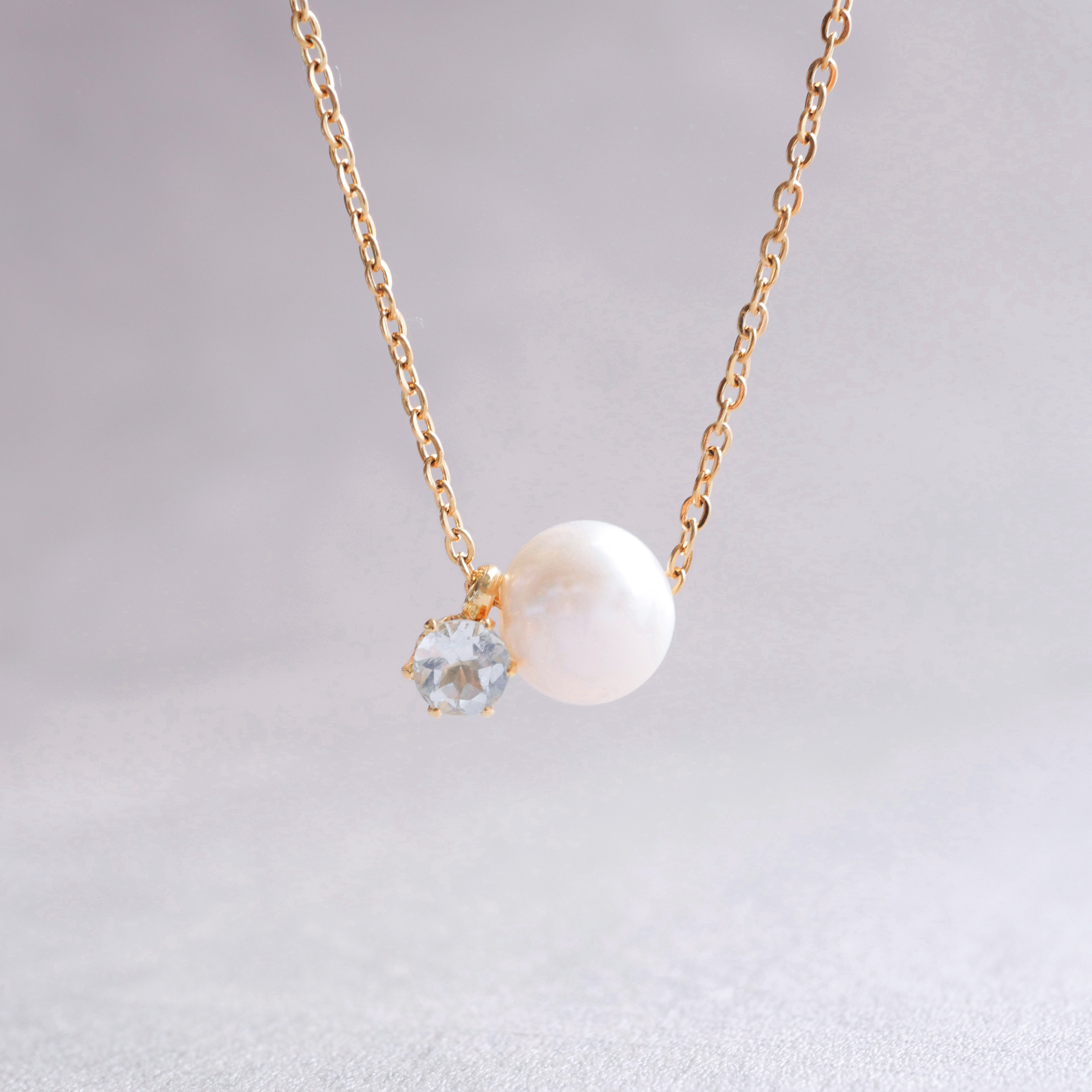 【ワケありな逸品】選べる誕生石✕淡水パールネックレス　　サージカルステンレス