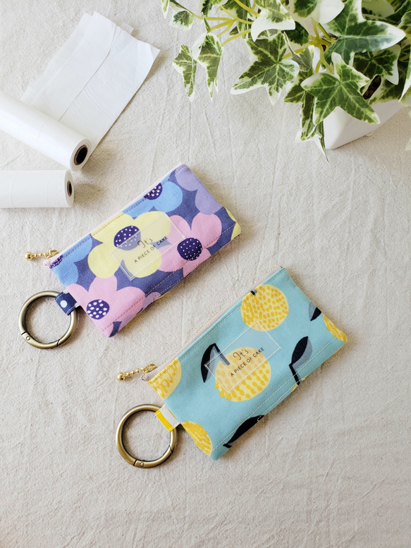 携帯ポリ袋ポーチ 北欧 カラフル / ゴミ袋ポーチ / ロール袋ポーチ