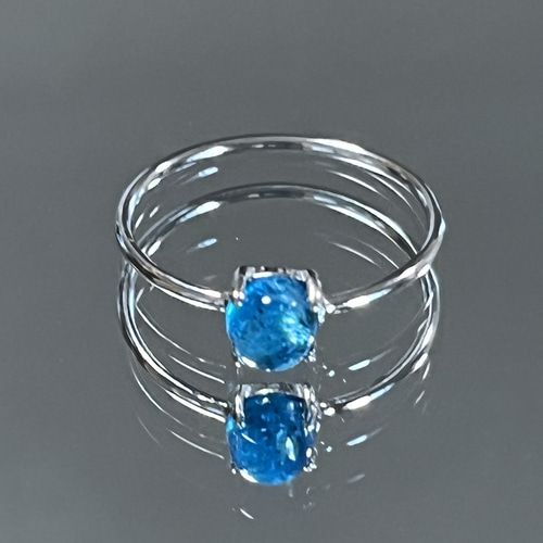 ネオンブルーアパタイト 指輪 シルバー 指輪・リング sironekoshop