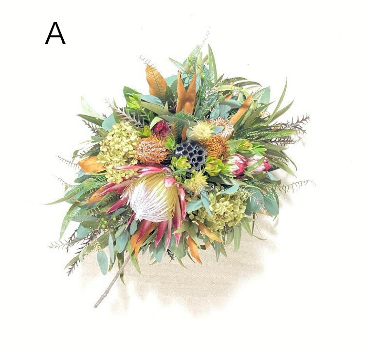 【受注販売】創作スワッグ　プロテア＆バンクシア