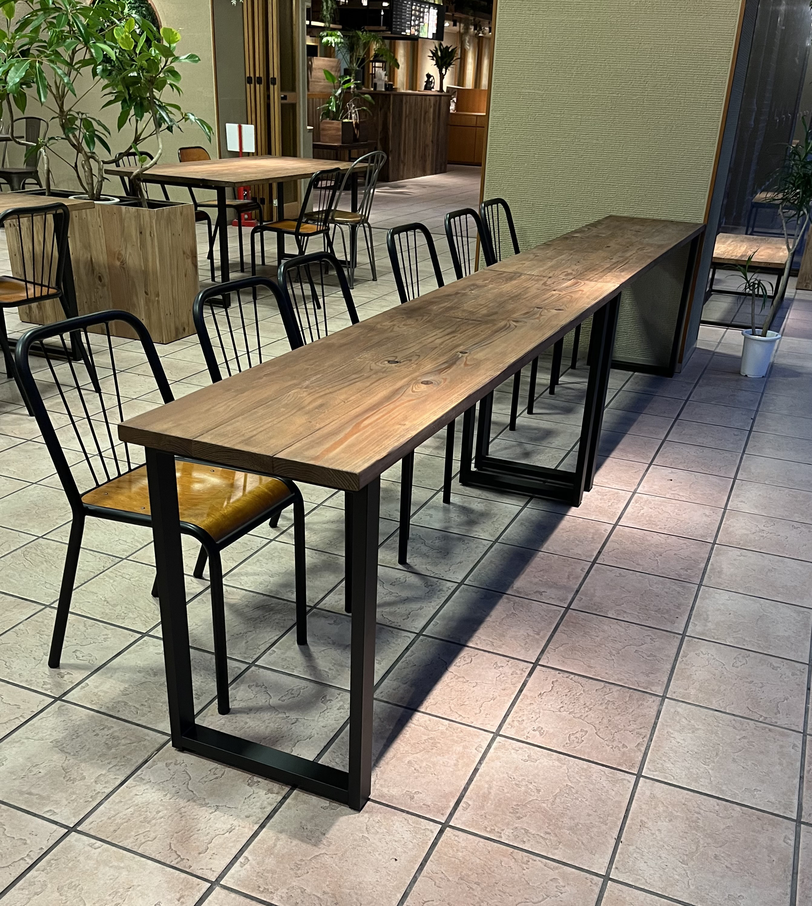 ★セミオーダー★【幅160x45】杉無垢材カウンターテーブル  ※天板サイズ,色,高さをお選び頂けます 28,786円