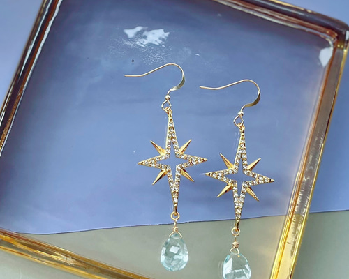 SALE】Santa Maria・Aqua✨ピアス&イヤリング ピアス（フック