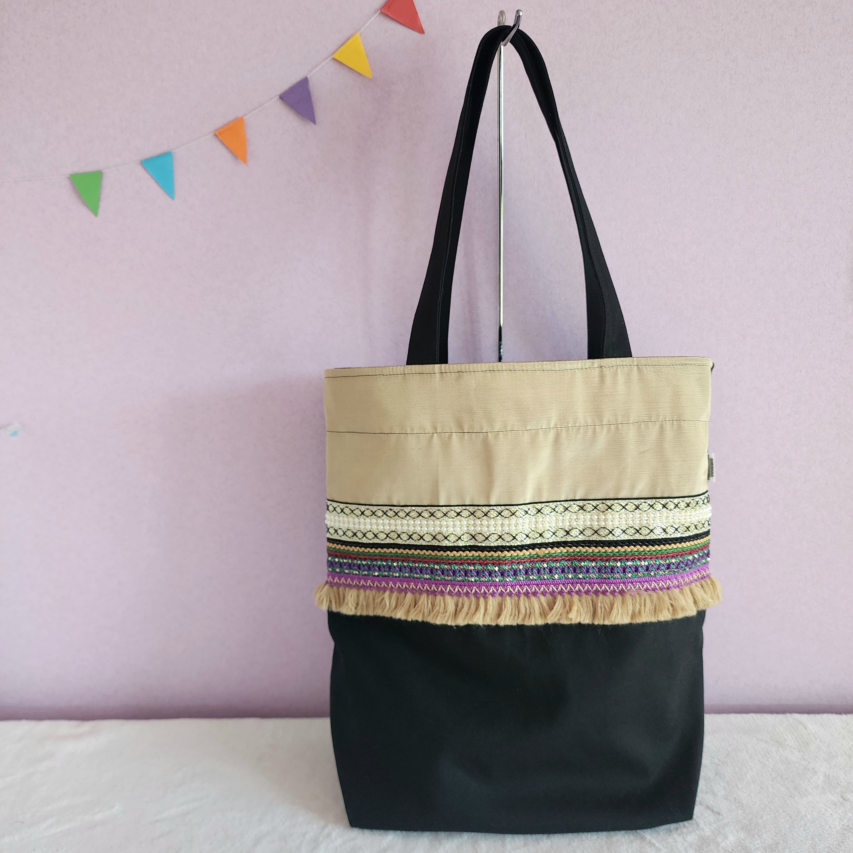 帆布のカラフルブレードのキママバッグ(1)