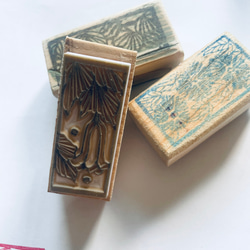 夏の植物スタンプ3個セット(朝顔+ダツラ+瓜) 1枚目の画像