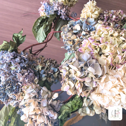 モダンナチュラル紫陽花ドライフラワー吊り下げオブジェ ドライ