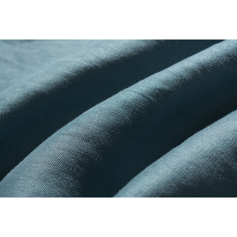 9分丈リネンパンツ　ゆとりゴムウエストリネンパンツ　4色　フリーサイズ　L679