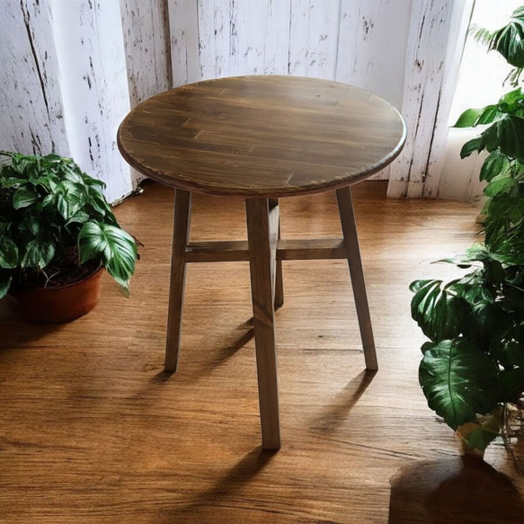 ダイニングテーブル に最適/ ヴィンテージ風 / 丸テーブル
