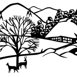 浮かし貼り切り絵「クリスマブーツ」 浮かし貼り切り絵 クリスマスブーツ 切り絵 切り絵屋きりの介