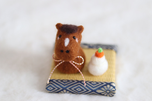 creema限定 受注製作 午年マスコット 羊毛フェルト 羊毛フェルト