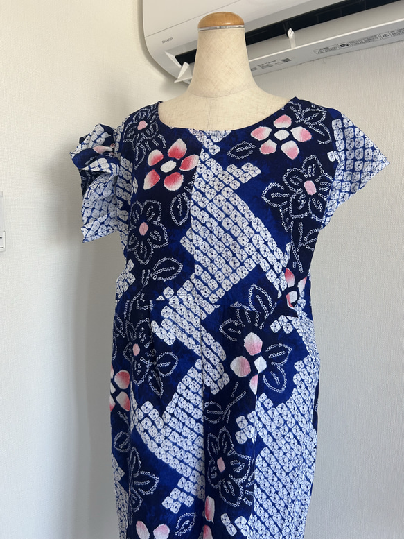 浴衣リメイク 有松絞りオールインワン オールインワン・サロペット  