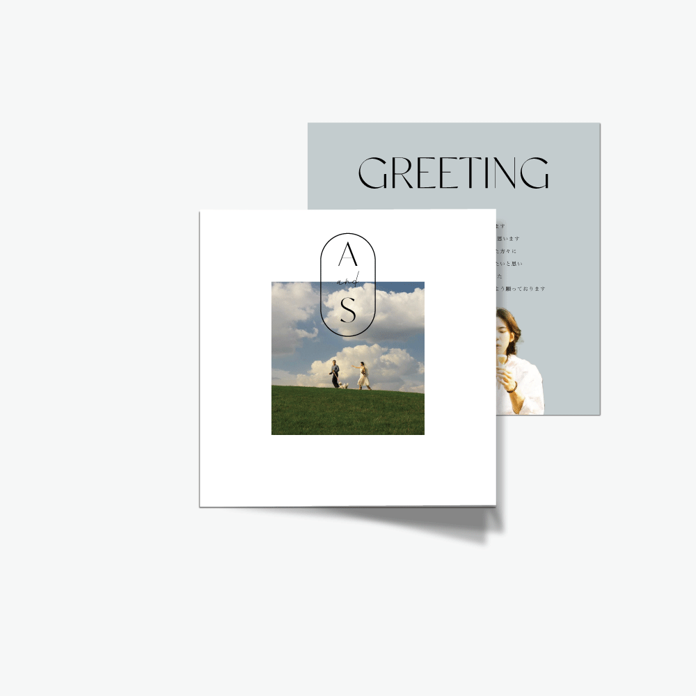 スクエア ２つ折り 席次表＋メニュー ーSQM02ー