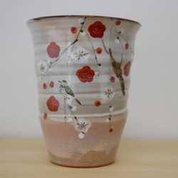 京焼・清水焼 色絵 抹茶茶碗 雲錦（桜と紅葉） 茶碗・めし碗