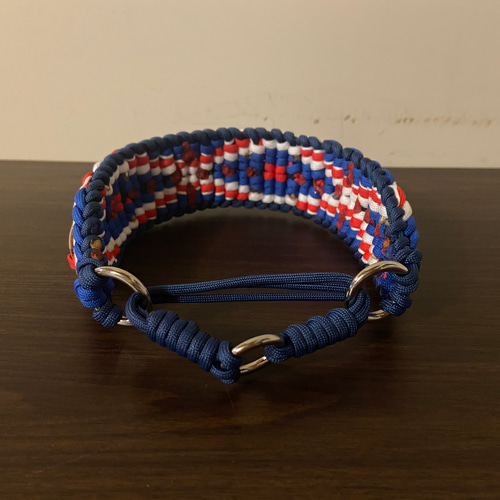 パラコードユニオンジャック(イギリス国旗)幅広首輪＋ハンズフリー