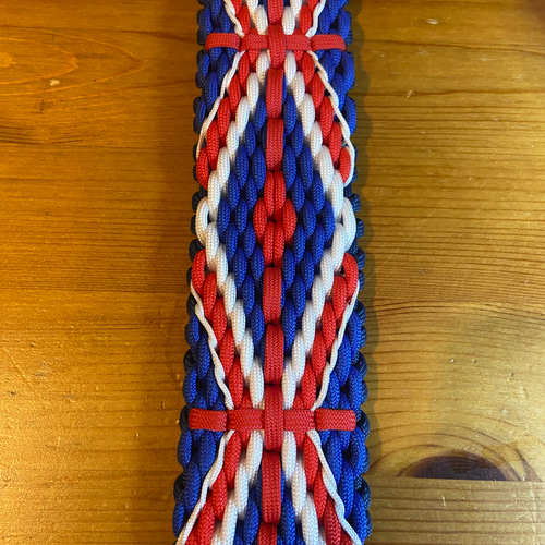 パラコードリード　ユニオンジャック 　№060 パラコードユニオンジャック(イギリス国旗)幅広首輪＋ハンズフリー