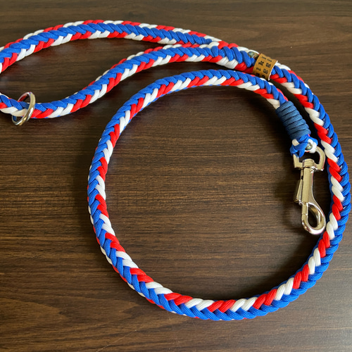 パラコードリード　ユニオンジャック 　№060 パラコードユニオンジャック(イギリス国旗)幅広首輪＋ハンズフリー
