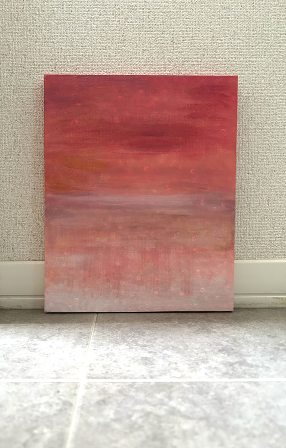 キャンバス　アート　原画　「ピンクのグラデーション」 3枚目の画像