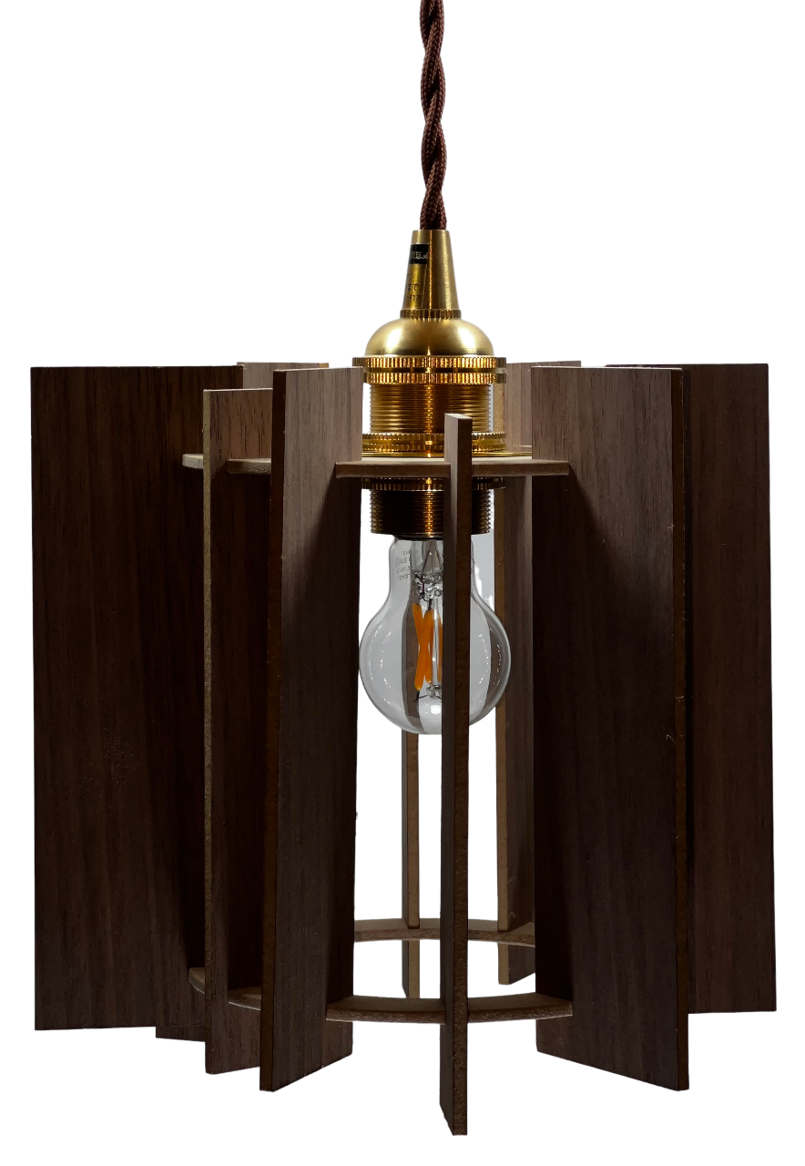 ウッド創作ランプ　ウィンドウェーブミニウッド　ペンダントSLP-3809-WN