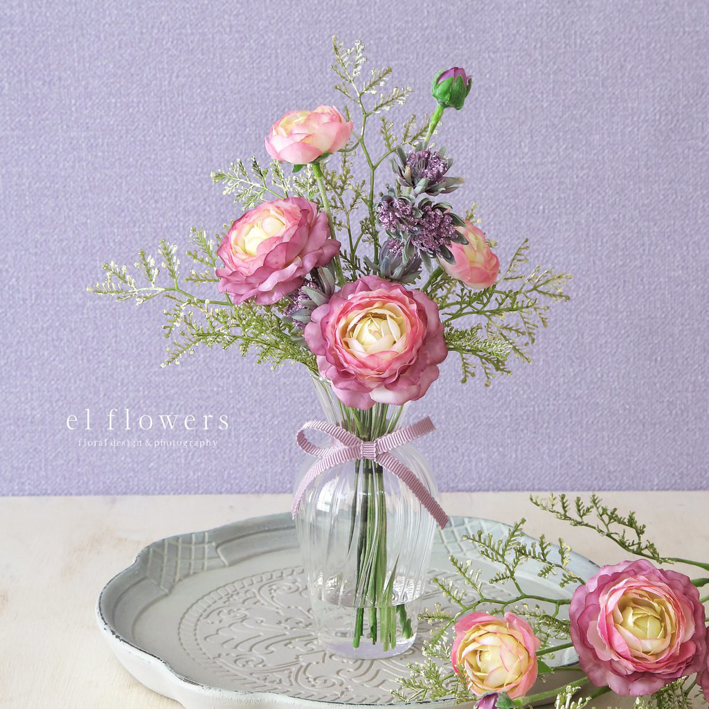 モーブラナンのやさしい時間～グラスウォーターアレンジ～（受注制作）