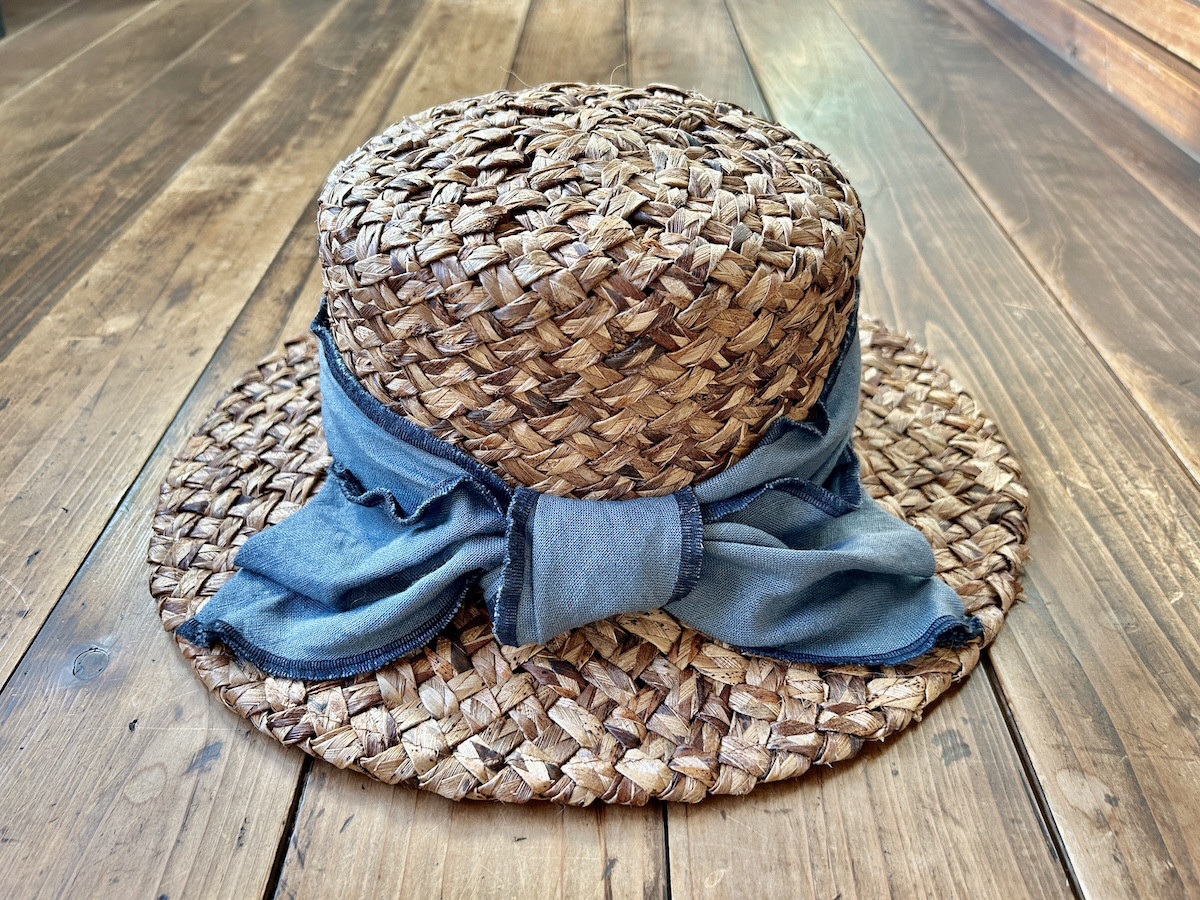 ユニーク素材 バクバクのカンカン帽 日本製 岡本帽子