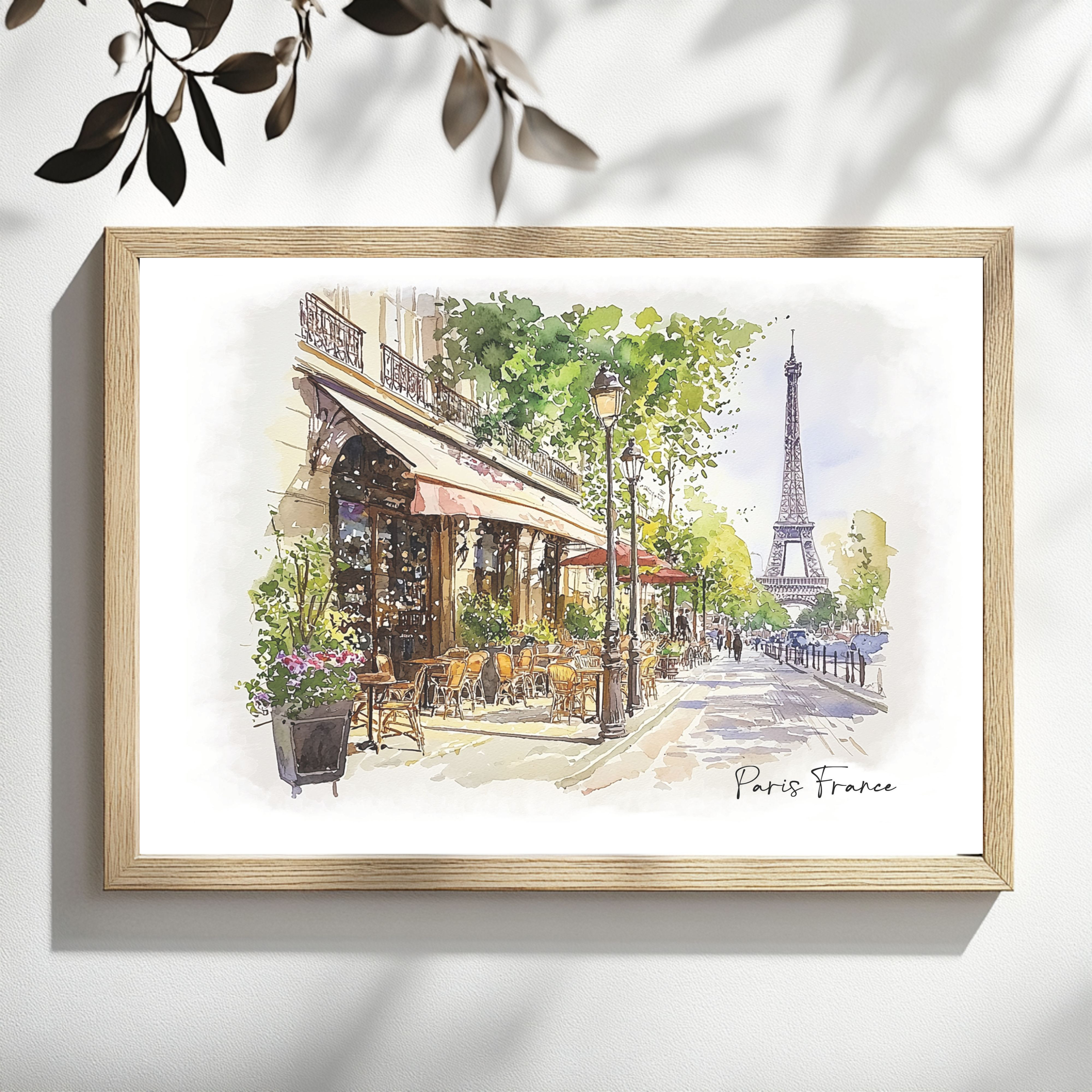 フランス　水彩画　ヴィンテージ フランス ディナン 街並み 透明水彩原画 絵画 浜野 和孝 通販