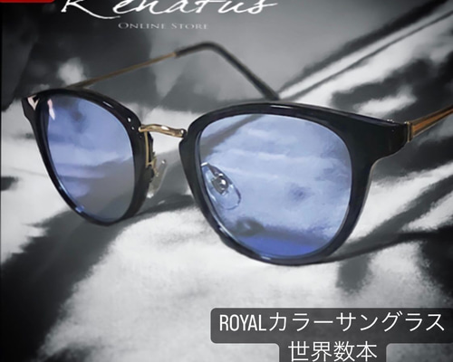 5) 世界限定！ サングラス メンズ ブルー ライトブルー 青 ブラック
