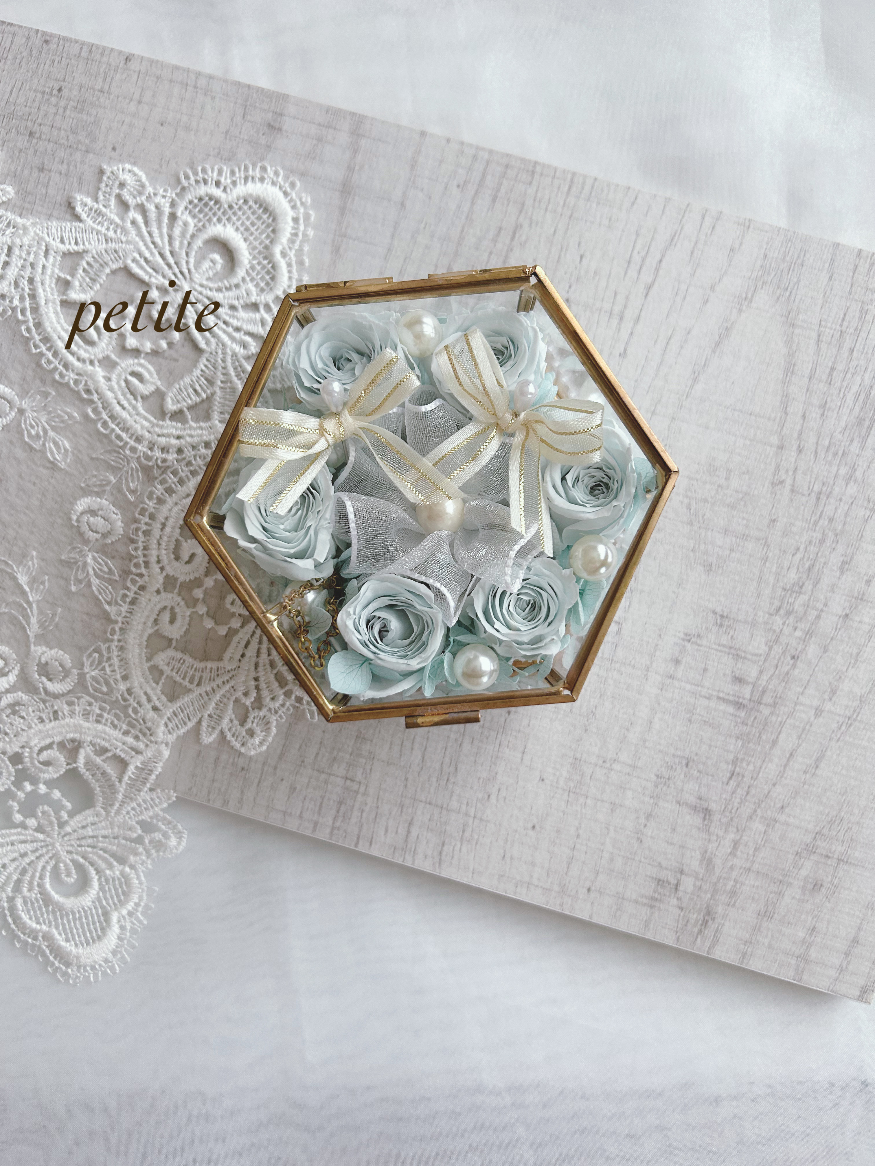 リングピロー・ベビーブループリザーブドフラワー