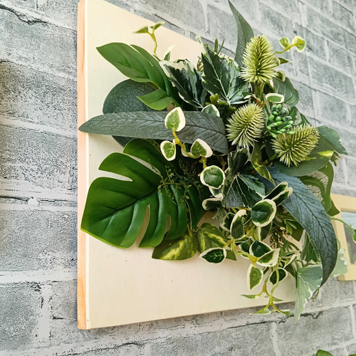 新感覚♪】おしゃれ立体フェイクグリーンパネル 壁掛けインテリア