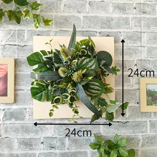 ウォールグリーン パネル インテリア ハンドメイド 壁掛け 新感覚♪】おしゃれ立体フェイクグリーンパネル 壁掛けインテリア