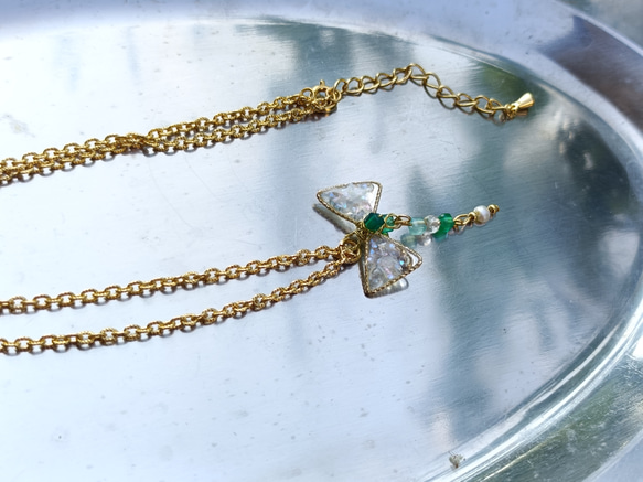 Mémoire de ruban – リボンの記憶　Necklace　《翠雨 - Sui-u（すいう）》 5枚目の画像