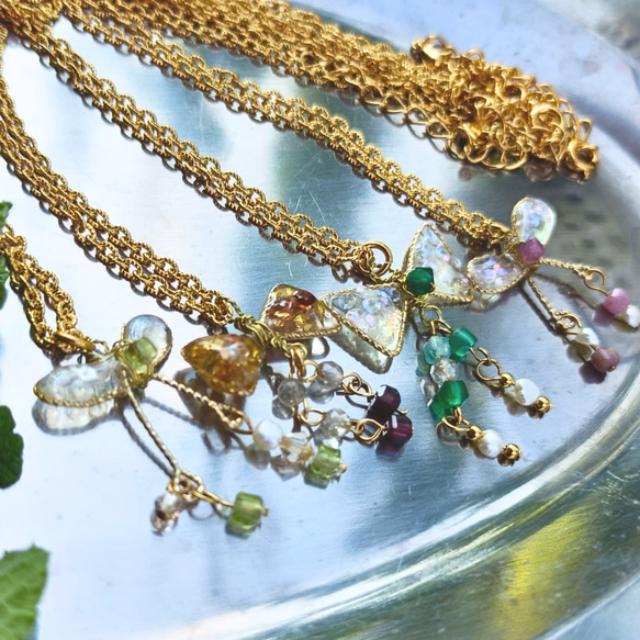 Mémoire de ruban – リボンの記憶　Necklace　《翠雨 - Sui-u（すいう）》 2枚目の画像