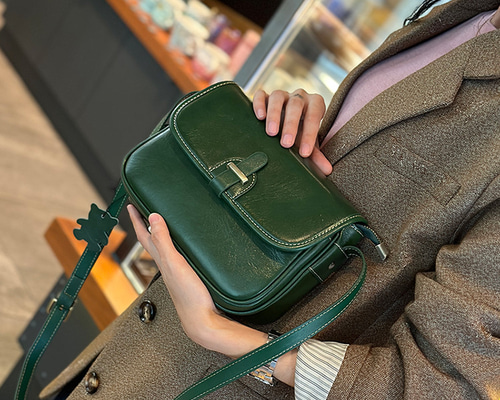 バッグ女性斜めショルダーバッグ2025秋の新型の潮の真皮の女性