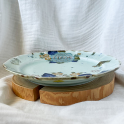 ❤️チコロット❤️すべて手描き❤️染付け❤️メイン皿❤️ワンプレート❤️童話❤️うさぎとかめ❤️ずしっと重め❤️大皿 8枚目の画像