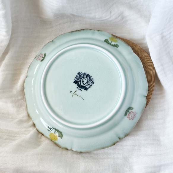 ❤️チコロット❤️すべて手描き❤️染付け❤️メイン皿❤️ワンプレート❤️童話❤️うさぎとかめ❤️ずしっと重め❤️大皿 10枚目の画像