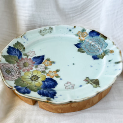 ❤️チコロット❤️すべて手描き❤️染付け❤️メイン皿❤️ワンプレート❤️童話❤️うさぎとかめ❤️ずしっと重め❤️大皿 7枚目の画像