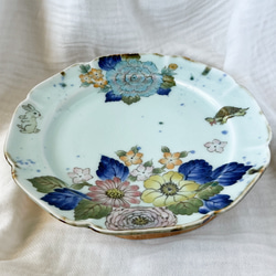 ❤️チコロット❤️すべて手描き❤️染付け❤️メイン皿❤️ワンプレート❤️童話❤️うさぎとかめ❤️ずしっと重め❤️大皿 5枚目の画像