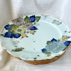 ❤️チコロット❤️すべて手描き❤️染付け❤️メイン皿❤️ワンプレート❤️童話❤️うさぎとかめ❤️ずしっと重め❤️大皿 4枚目の画像